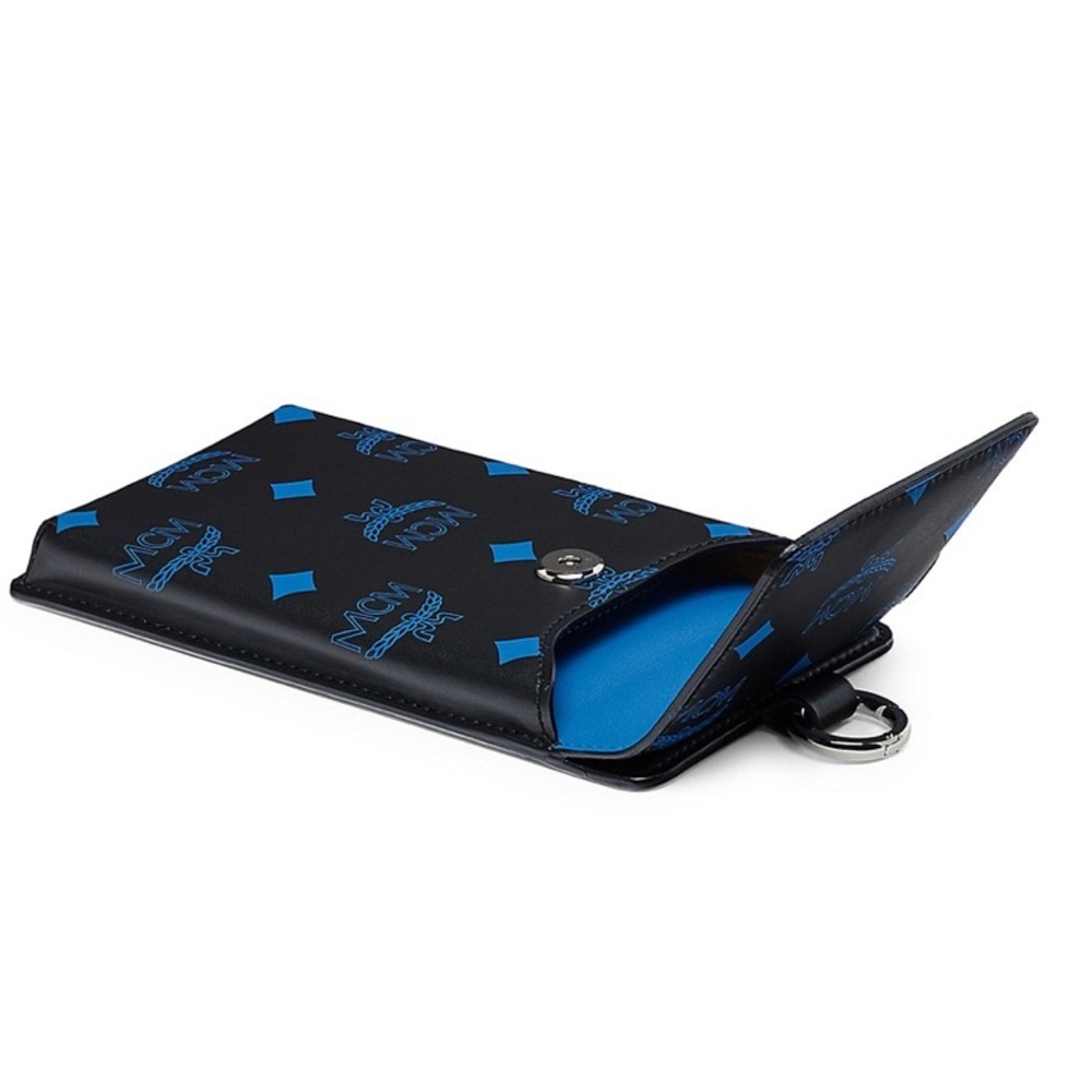 Authentic MCM Leather VISETOS logo print phone/card lanyard/Crosby - Picture 5 of 16